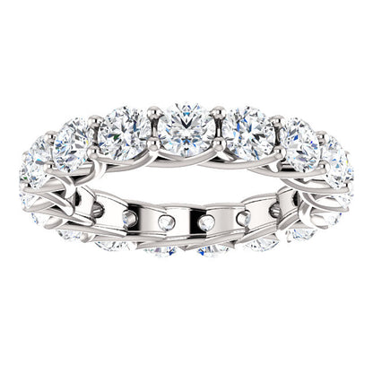 5.10ct Round Brilliant Moissanite Eternity Band - I Heart Moissanites