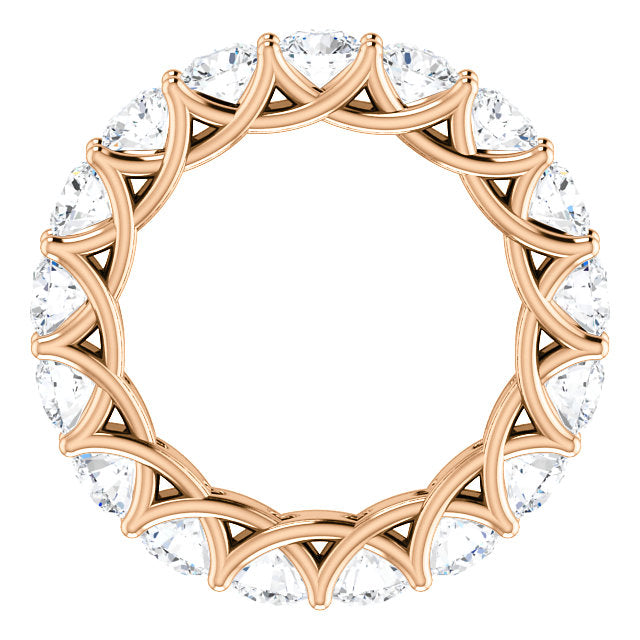 5.10ct Round Brilliant Moissanite Eternity Band - I Heart Moissanites