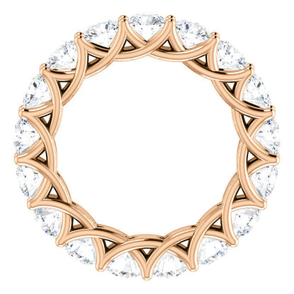 5.10ct Round Brilliant Moissanite Eternity Band - I Heart Moissanites
