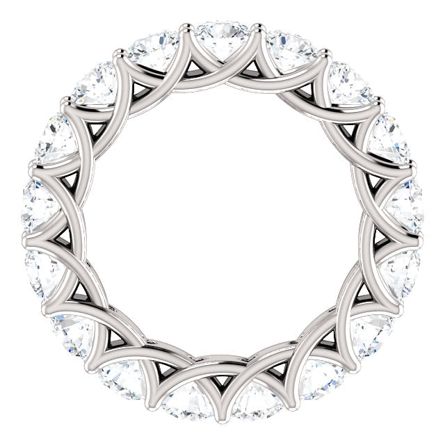 5.10ct Round Brilliant Moissanite Eternity Band - I Heart Moissanites