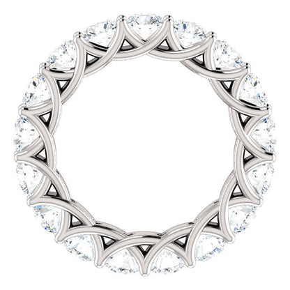5.10ct Round Brilliant Moissanite Eternity Band - I Heart Moissanites