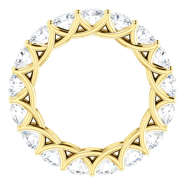 5.10ct Round Brilliant Moissanite Eternity Band - I Heart Moissanites