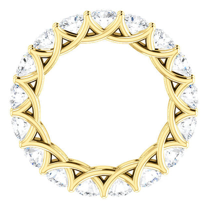 5.10ct Round Brilliant Moissanite Eternity Band - I Heart Moissanites