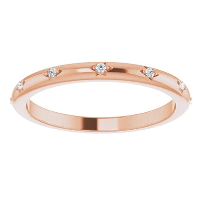 Round Brilliant Moissanite Eternity Band - I Heart Moissanites