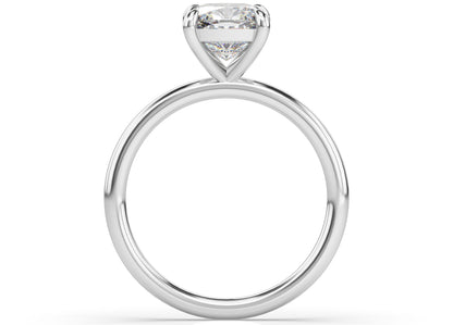Four Claw White Gold Cushion Solitaire Engagement Ring