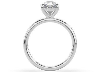 Four Claw White Gold Pear Solitaire Engagement Ring