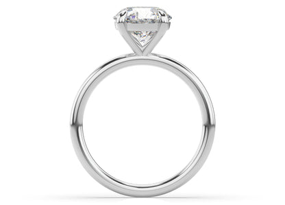 Four Claw Round Brilliant White Gold Solitaire Engagement Ring