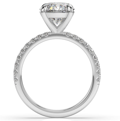 Round Brilliant White Gold Claw Set Style Engagement Ring 