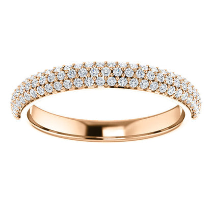 Diamond Pave Style Wedding Band - I Heart Moissanites