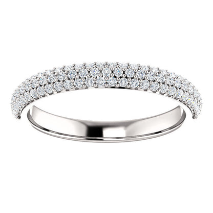 Diamond Pave Style Wedding Band - I Heart Moissanites
