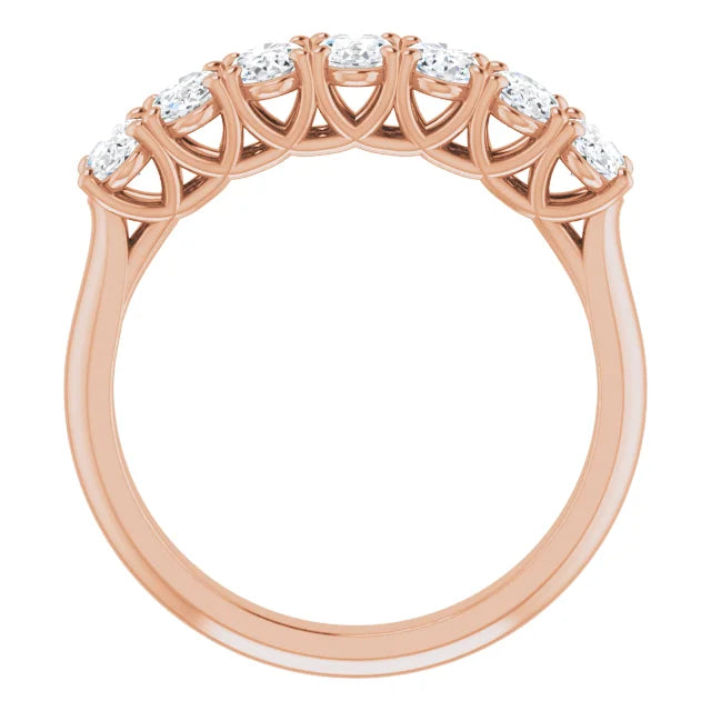 Seven Stone Oval Cut Anniversary Band