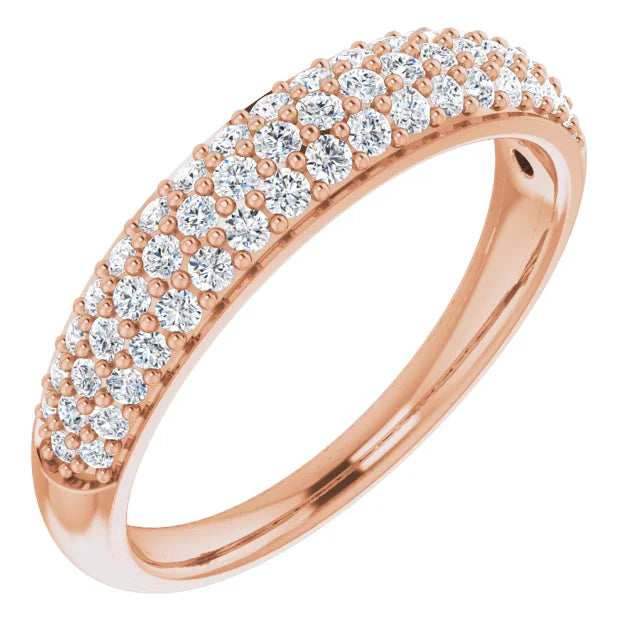 Pave Cluster Anniversary Ring