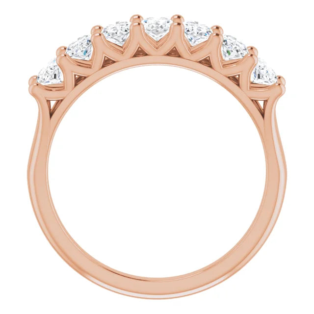 Seven Stone Oval Cut Anniversary Band