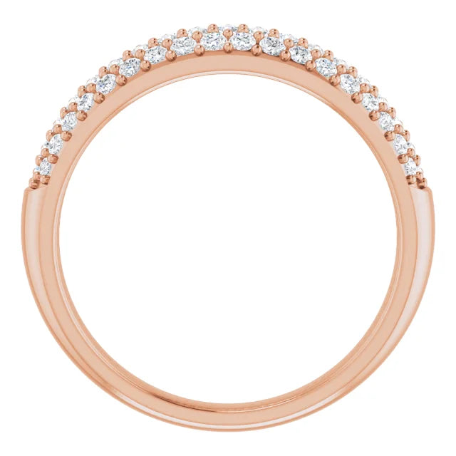 Pave Cluster Anniversary Ring