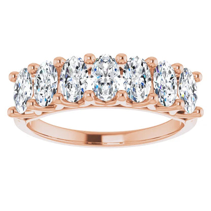 Seven Stone Oval Cut Anniversary Band