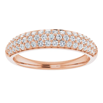 Pave Cluster Anniversary Ring