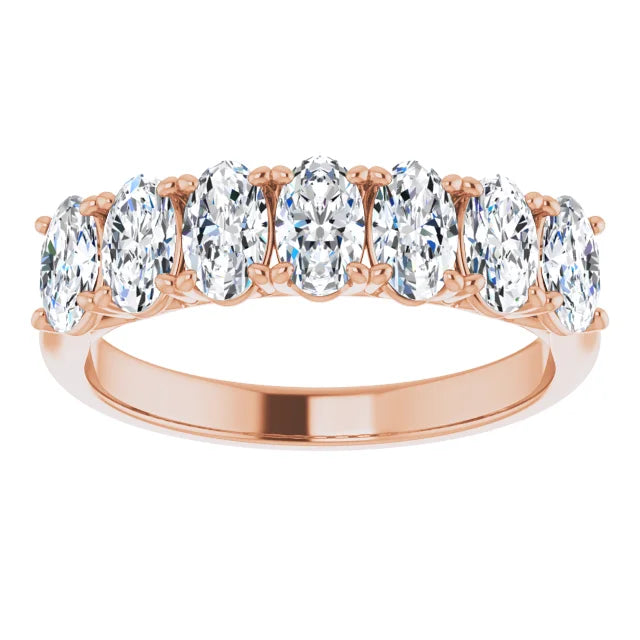 Seven Stone Oval Cut Anniversary Band