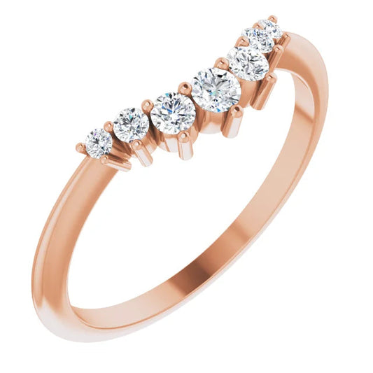 Curved Contour Wedding Band
