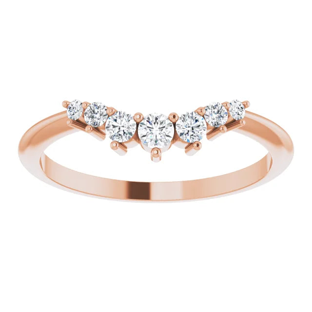 Curved Contour Wedding Band