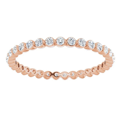 Round Brilliant Moissanite Eternity Band