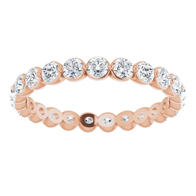 Round Brilliant Moissanite Eternity Band - I Heart Moissanites