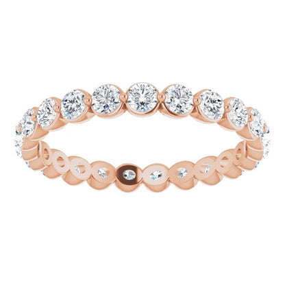 Round Brilliant Moissanite Eternity Band - I Heart Moissanites