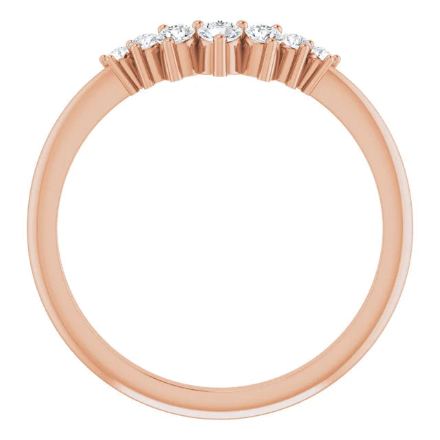 Curved Contour Wedding Band