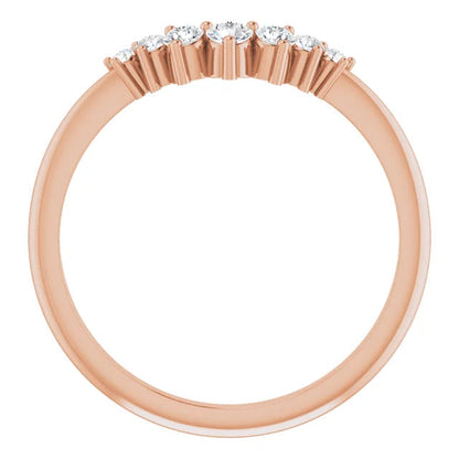Curved Contour Wedding Band