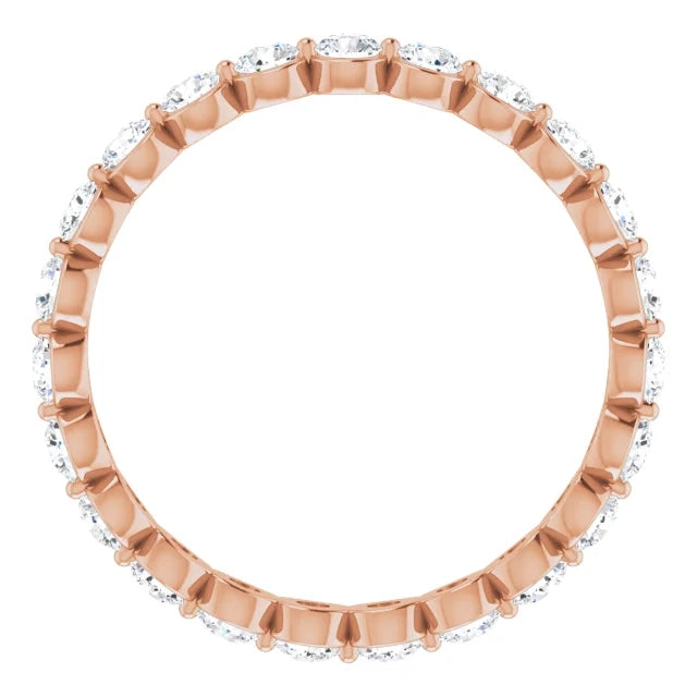 Round Brilliant Moissanite Eternity Band - I Heart Moissanites