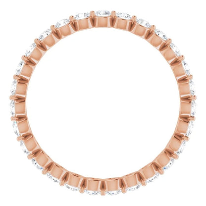 Round Brilliant Moissanite Eternity Band