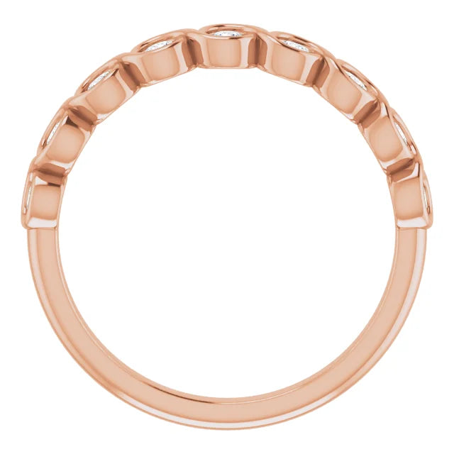Round Brilliant Bezel Set Anniversary Band