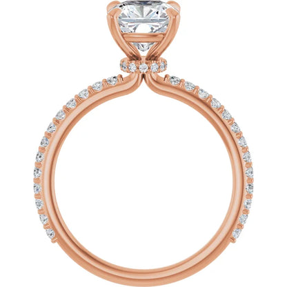 Cushion Claw Set Style Engagement Ring