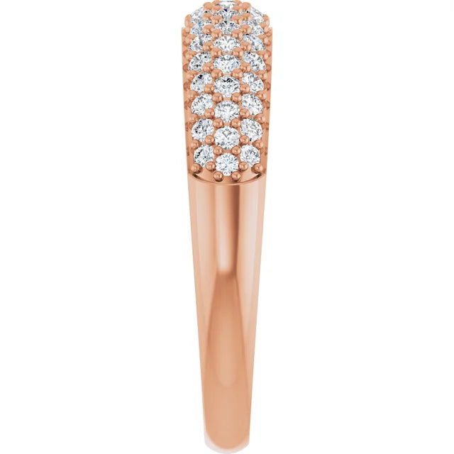 Pave Cluster Anniversary Ring