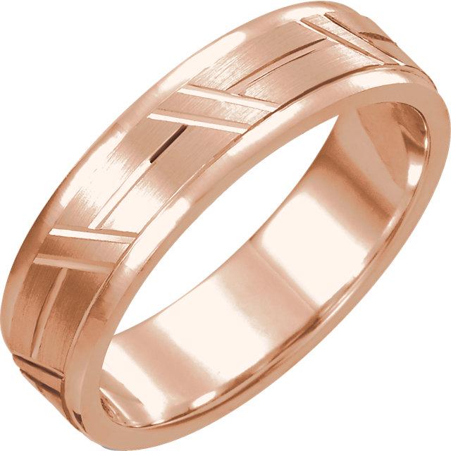 Men's Patterned Wedding Band - I Heart Moissanites