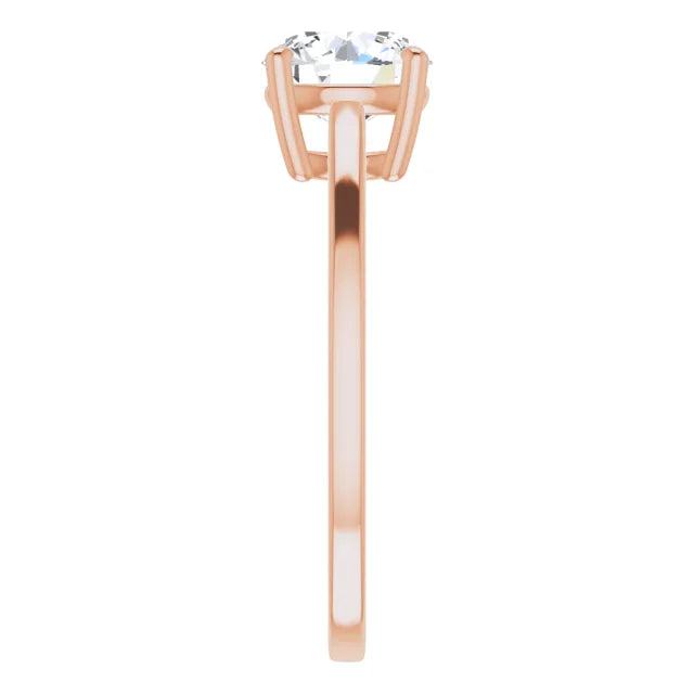 Round Brilliant Rose Gold Solitaire Style Engagement Ring