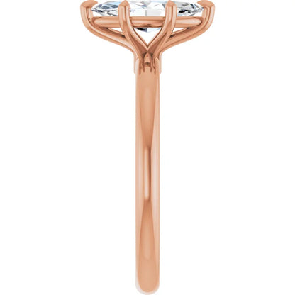 Marquise Rose Gold Solitaire Engagement Ring