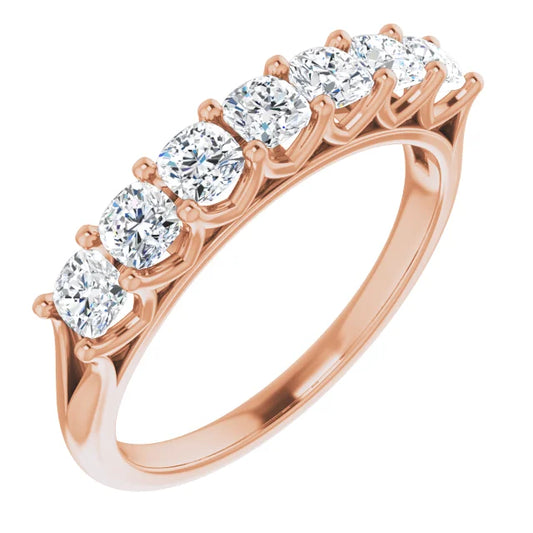 Seven Stone Cushion Cut Anniversary Band