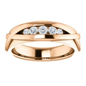Men's Diamond Wedding Band - I Heart Moissanites