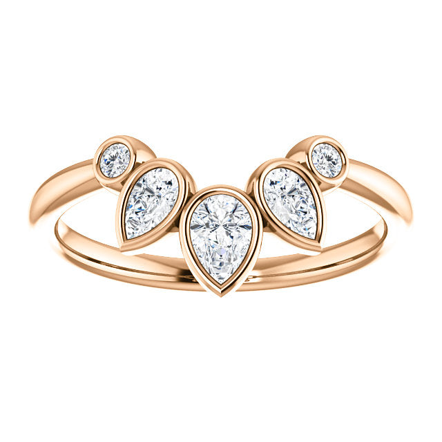 Diamond Contour Wedding Band - I Heart Moissanites