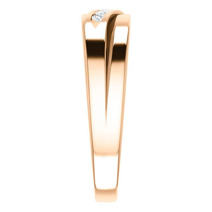 Men's Diamond Wedding Band - I Heart Moissanites