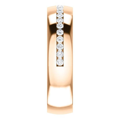 Men's Diamond Wedding Band - I Heart Moissanites
