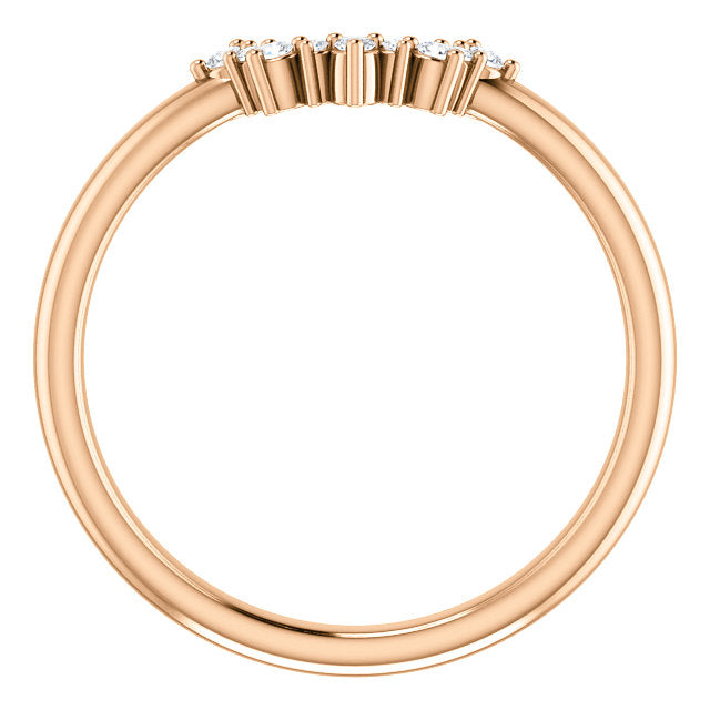 Diamond Contour Wedding Band - I Heart Moissanites