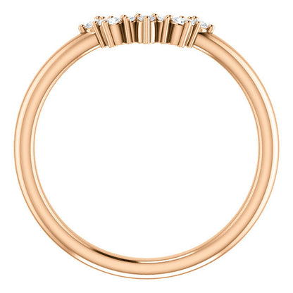 Diamond Contour Wedding Band - I Heart Moissanites