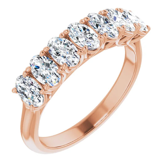 Seven Stone Oval Cut Anniversary Band