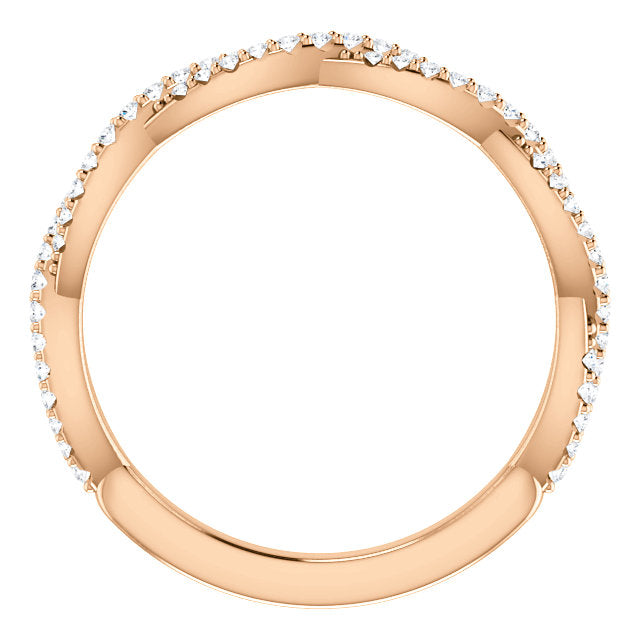 Diamond Twist Wedding Band - I Heart Moissanites