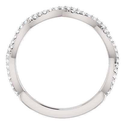 Diamond Twist Wedding Band - I Heart Moissanites