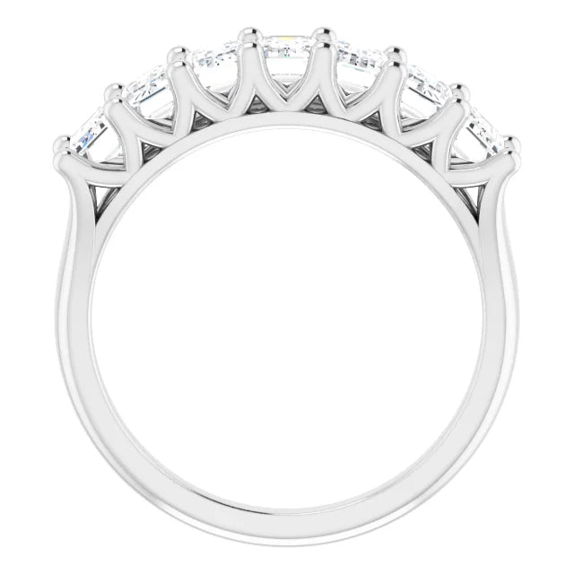 Seven Stone Emerald Cut Anniversary Band