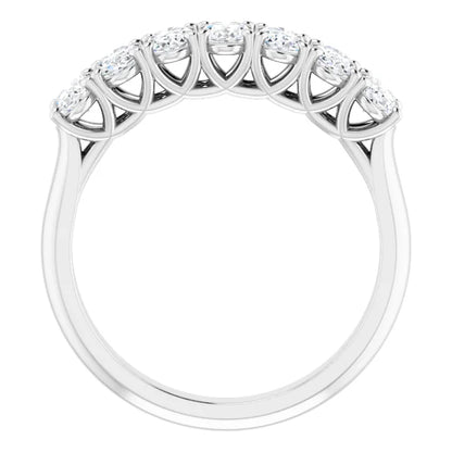 Seven Stone Oval Cut Anniversary Band