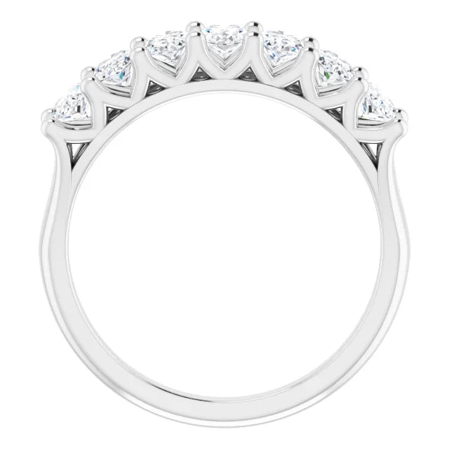 Seven Stone Oval Cut Anniversary Band