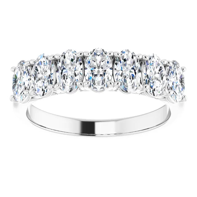 Seven Stone Oval Cut Anniversary Band